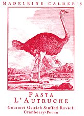 Cranberry-Pecan Ravioli Label from Pasta L'Autruche